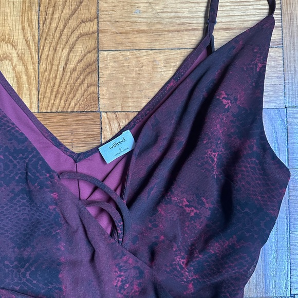 Aritzia Wilfred Pleated Wrap Dress - Picture 2 of 3